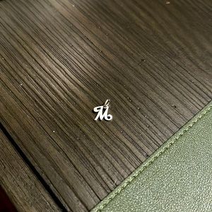 ‘M’ small script charm